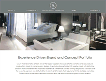 Tablet Screenshot of luxuryhotelcosmetics.com